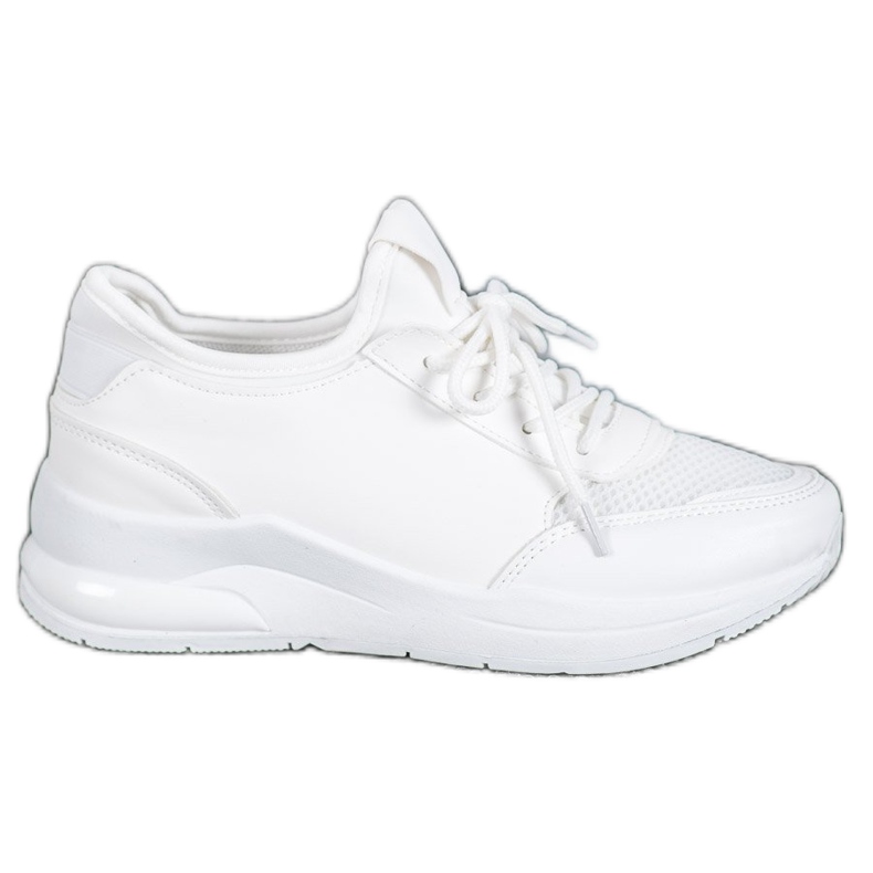 SHELOVET Vezane cipele od eko kože bijela