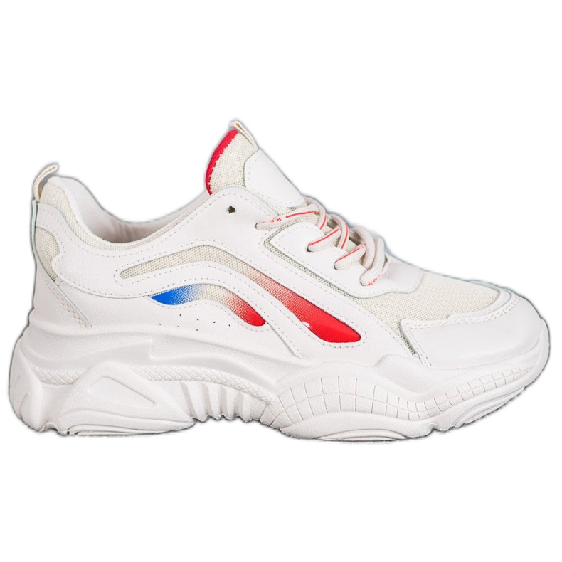 SHELOVET Modne tenisice na platformi bijela