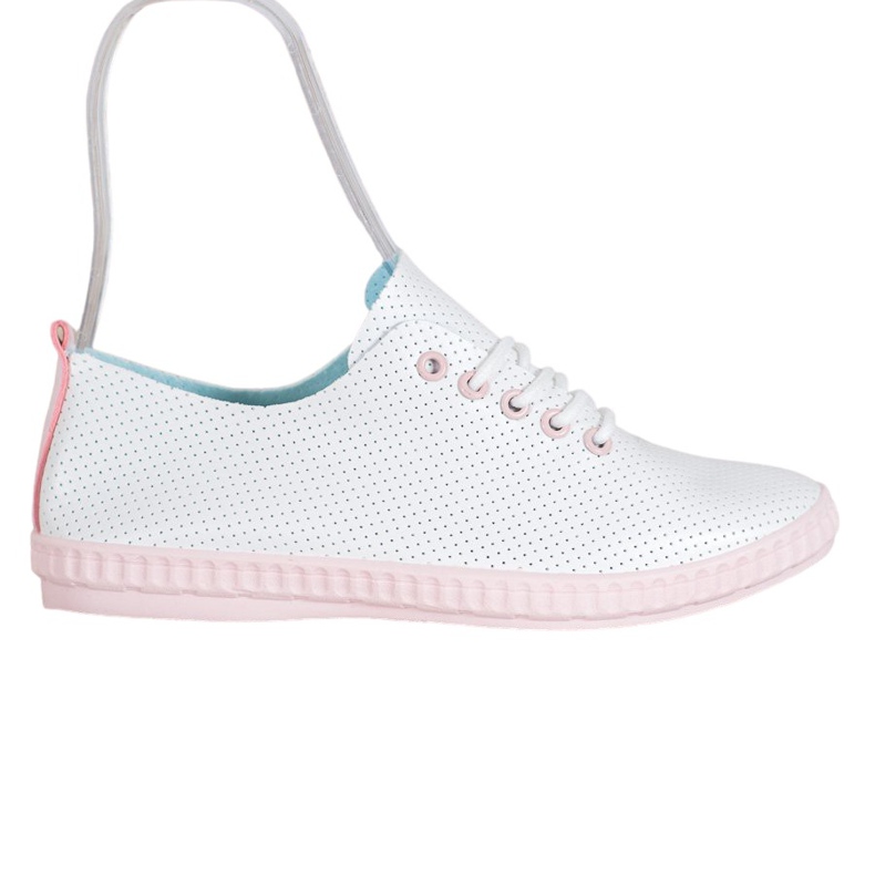 SHELOVET Lagane ažurne tenisice bijela