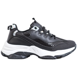 SHELOVET Tenisice sa platformom Snake Print crna