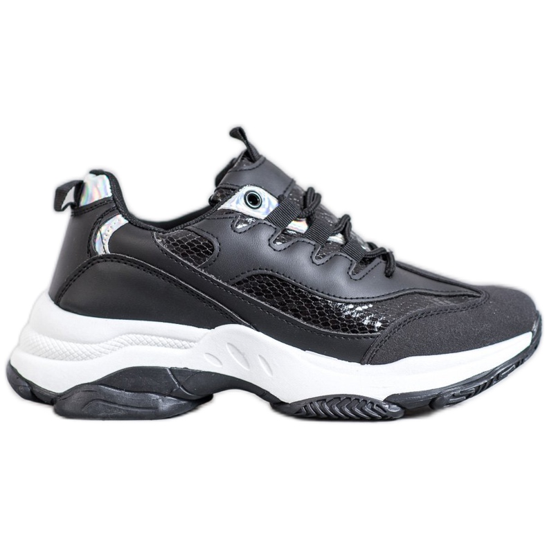 SHELOVET Tenisice sa platformom Snake Print crno