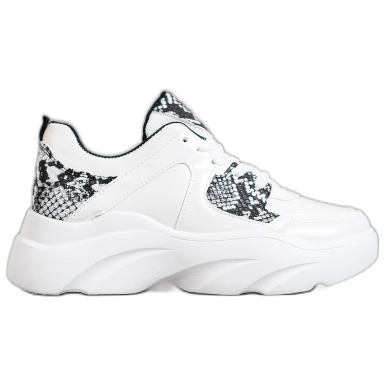 Weide Modne tenisice od eko kože bijela