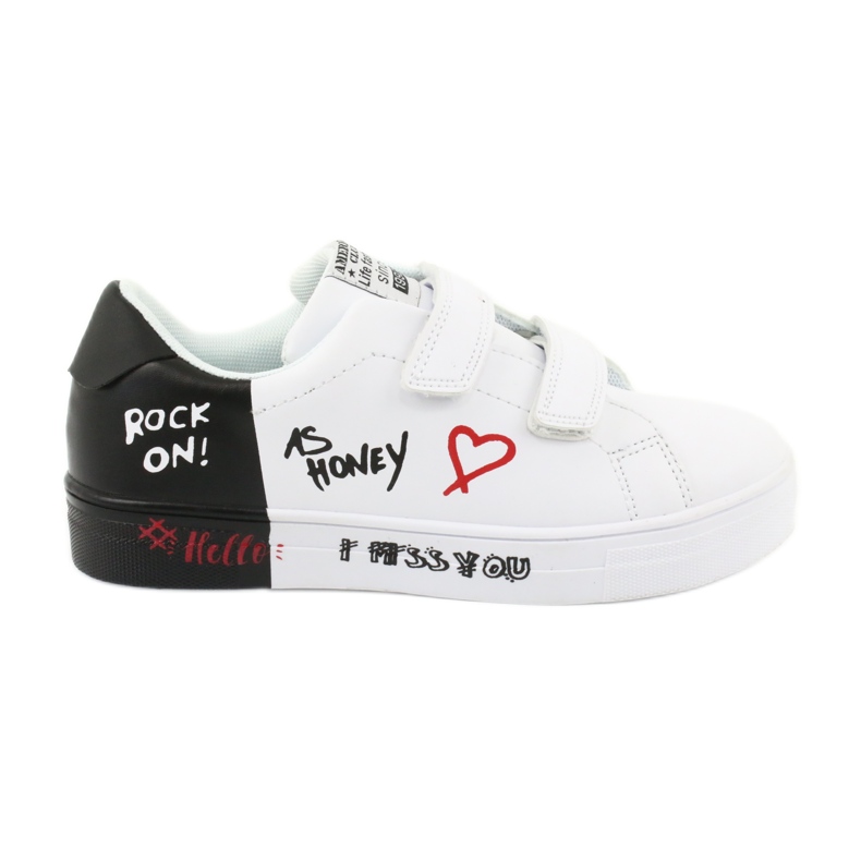 Bijele i crne tenisice American Club ES05 bijela crno