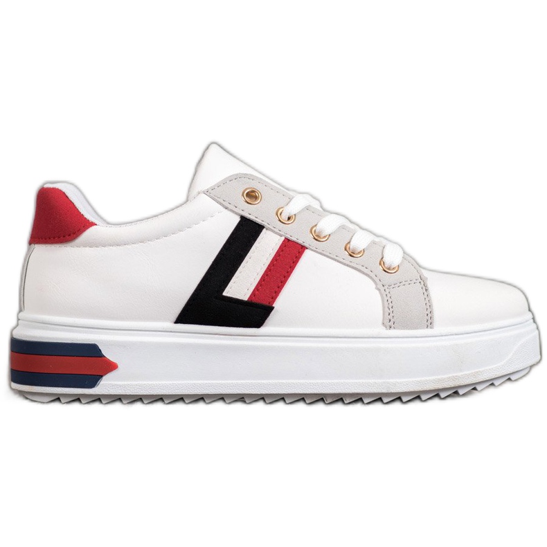 SHELOVET Sportske cipele od eko kože bijela raznobojna