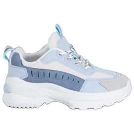 SHELOVET Modne cipele na platformi plava višebojan