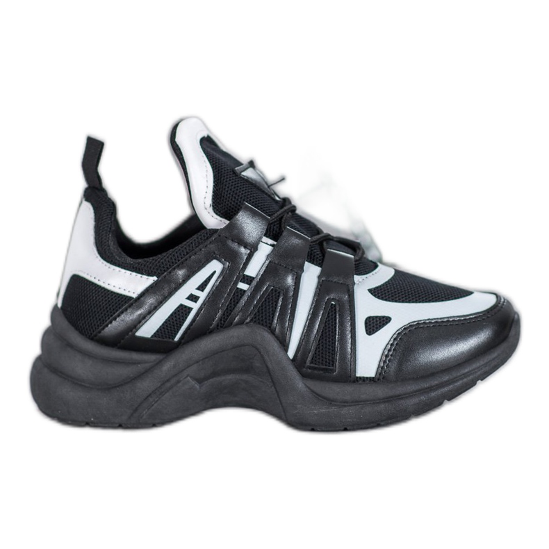 SHELOVET Udobne modne tenisice bijela crno