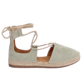Zelene espadrile povezane gležnjem JH97P Green zelena