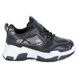 Bella Paris Tenisice od eko kože crna višebojan