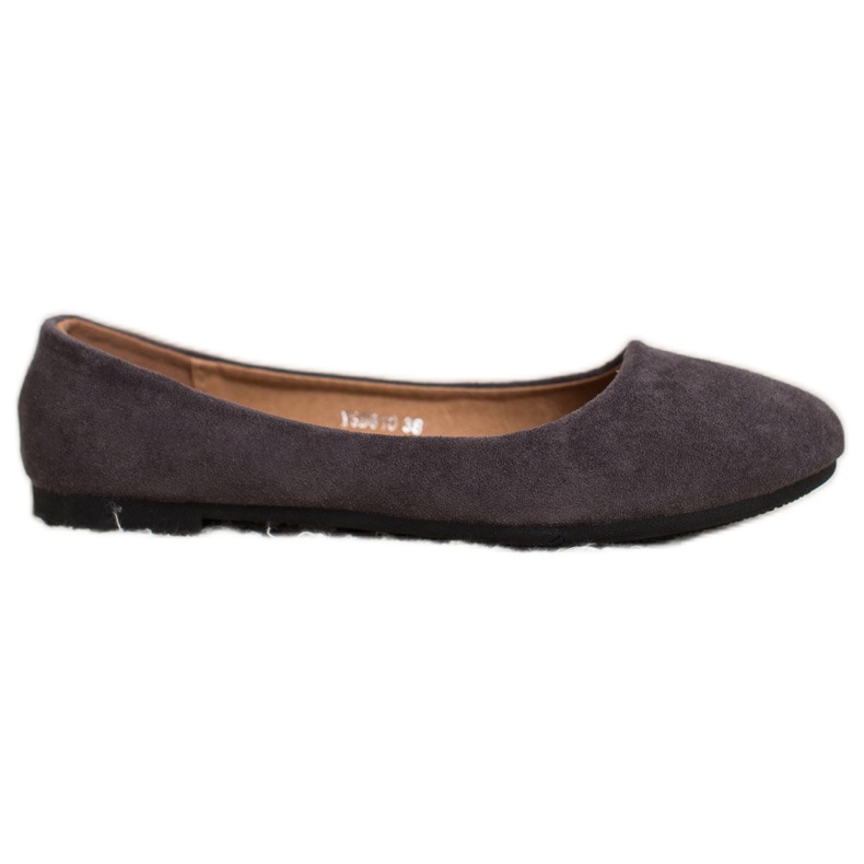 Diamantique Klasične balerine od antilopa siva