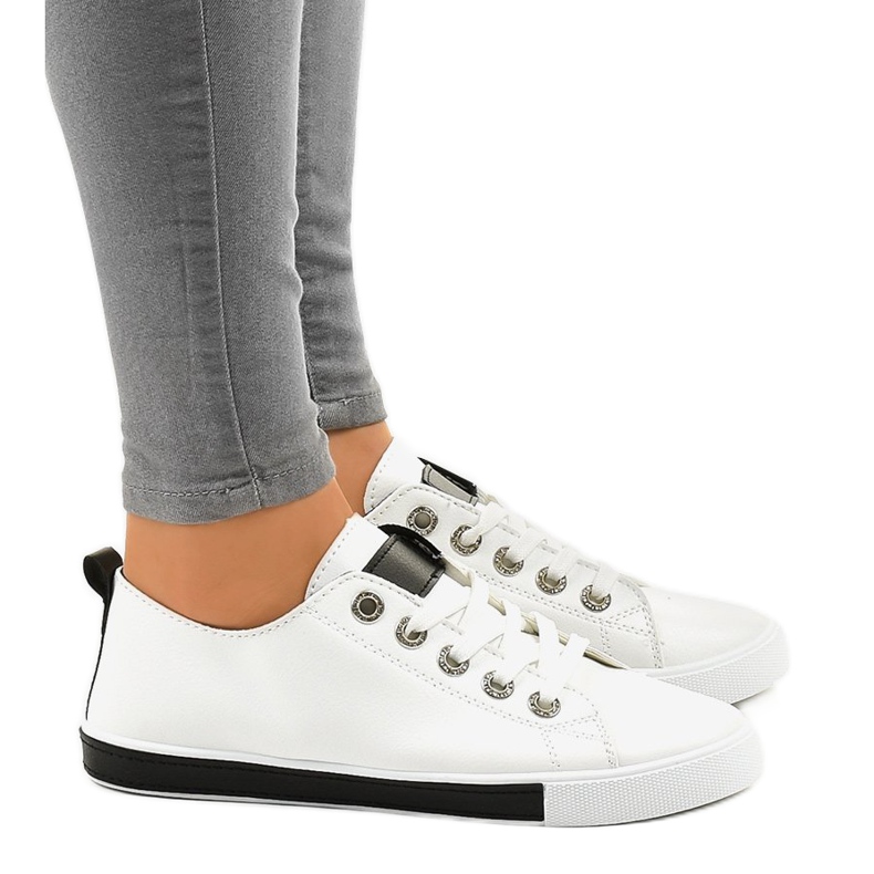 1016 bijelih klasičnih tenisica bijela crno