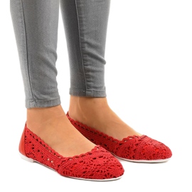 Crvene ažurne balerine 4701 crvena