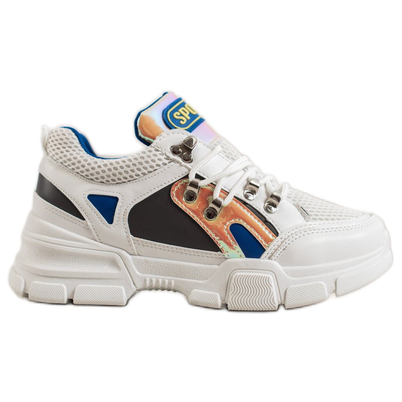 Bella Paris Modne tenisice s mrežom bijela raznobojna