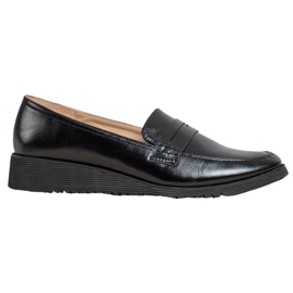 Goodin Mokasine s crnim klinom crna