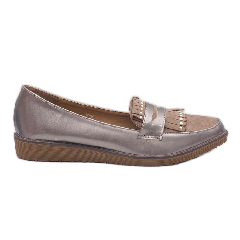 Hakirane lakirane cipele na klin W-2 zelena