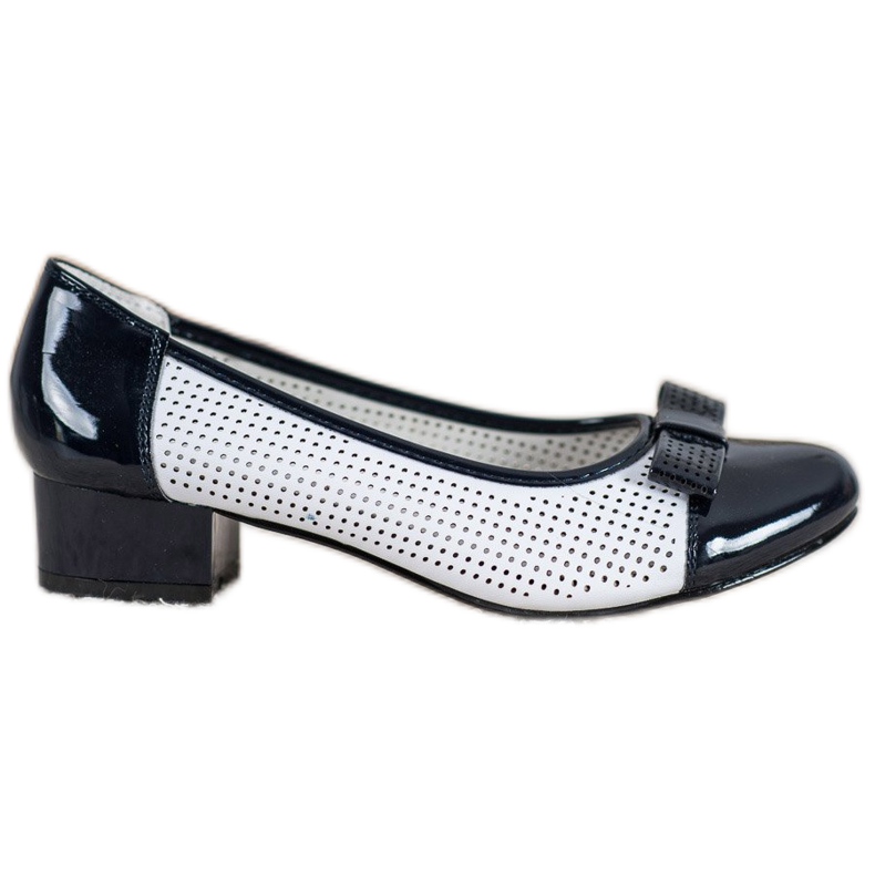 Goodin Ažurne pumpe s lukom bijela plava