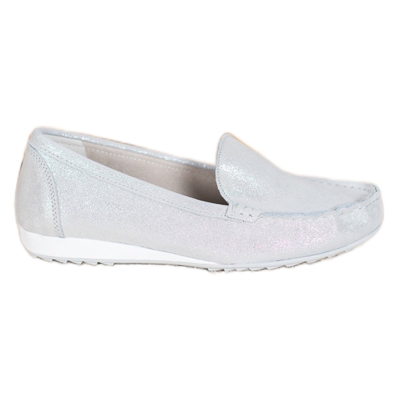 Goodin Srebrne mokasine sa sjajem siva