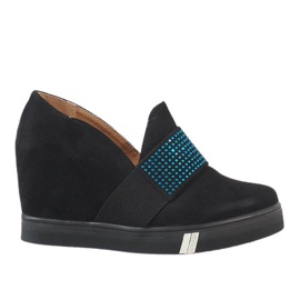 Crne pumpe na klinu T1715-1 crna