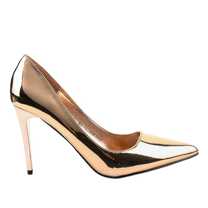 Zlatne, klasične, lakirane štikle BO-101 zlatna