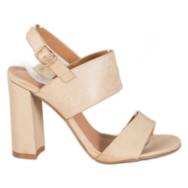 Small Swan Sandale s uzorkom smeđa