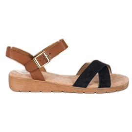 SHELOVET Elegantne sandale crna
