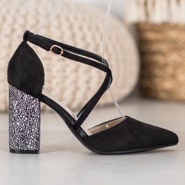 Goodin Modne pumpe na stupu bijela crno