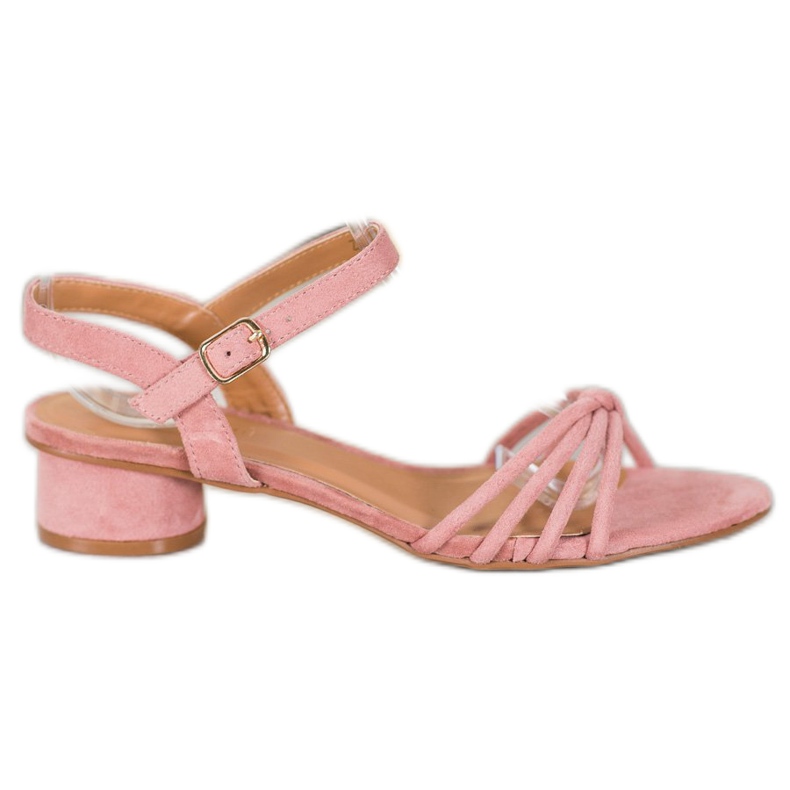 Small Swan Sandale s niskim potpeticama ružičasta