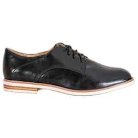 SHELOVET Crne cipele s eko kožom crna