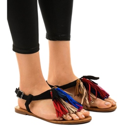 Crne sandale s resama 8839-194 crna