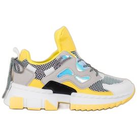 Seastar Elegantne tenisice s Holo efektom višebojan žuta boja