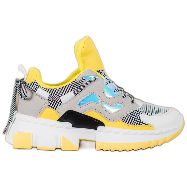 Seastar Elegantne tenisice s Holo efektom raznobojna žuta boja