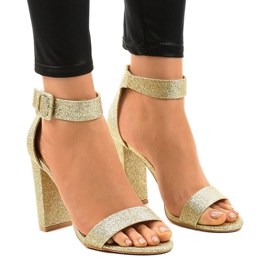 ZY-161 zlatne pumpe sa sjajem zlatni