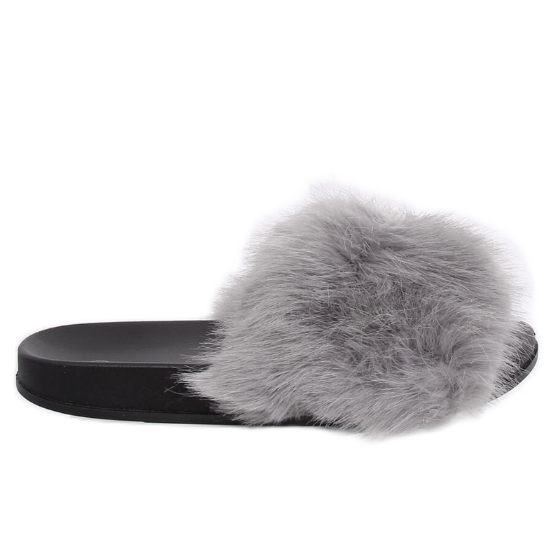 Sive papuče s krznom CK107P Sivo siva