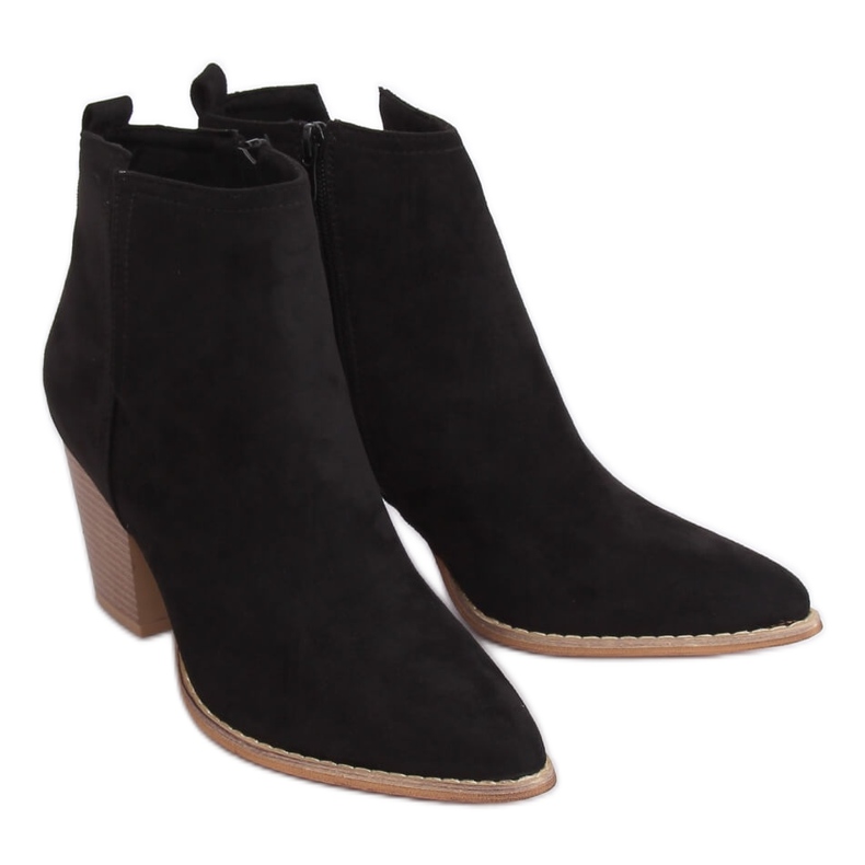 Crne čizme na prijelaznoj crnoj boji ZE03P Crna