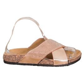 SHELOVET Klasične zlatne papuče zlatni