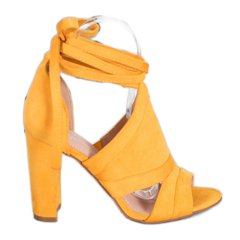 Seastar Vezane sandale na postu žuta boja