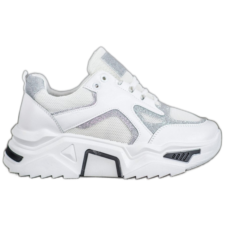 Seastar Modne tenisice sa sjajem bijela raznobojna