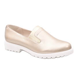 Zlatne klizne cipele na platformi XC683-3 zlatni