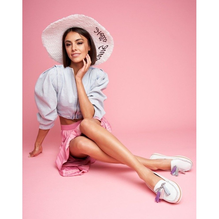 EVE Ženske bijele kožne mokasine 20PB32-1833 bijela