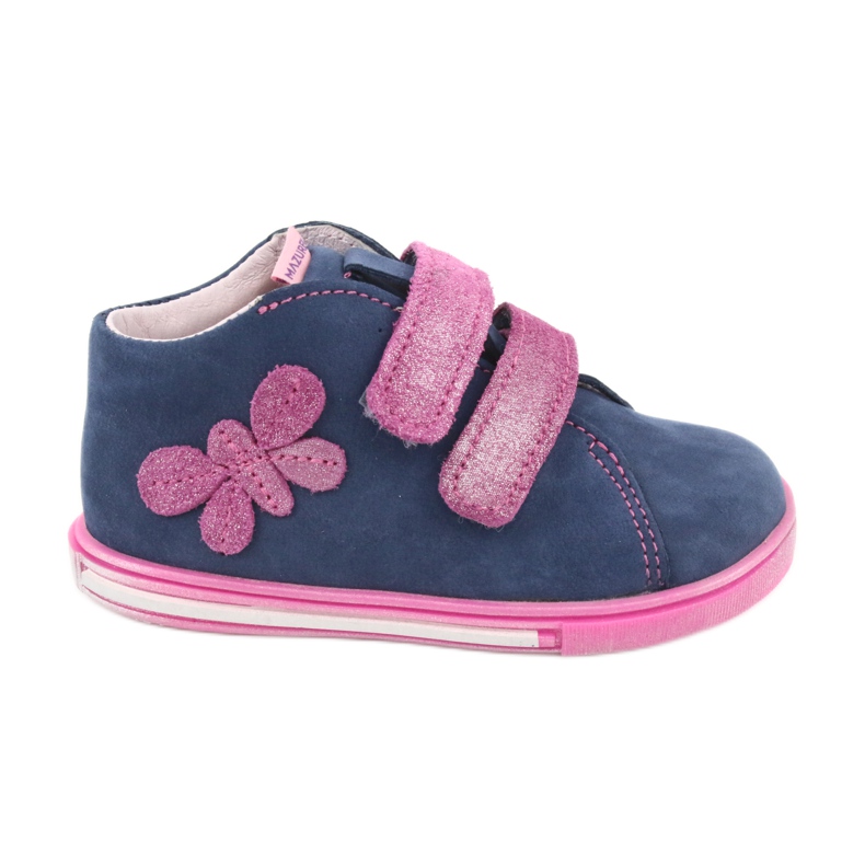 Mazurek 264 Motor -Navy/Pink Leptir čizme plava