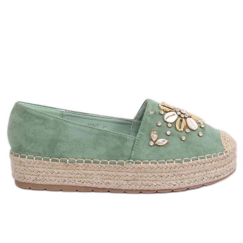 Zelene espadrile JH96P Zelene zelena