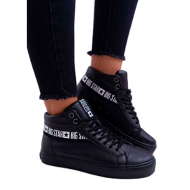 Crne ženske visoke tenisice Big StarEE274355 crno