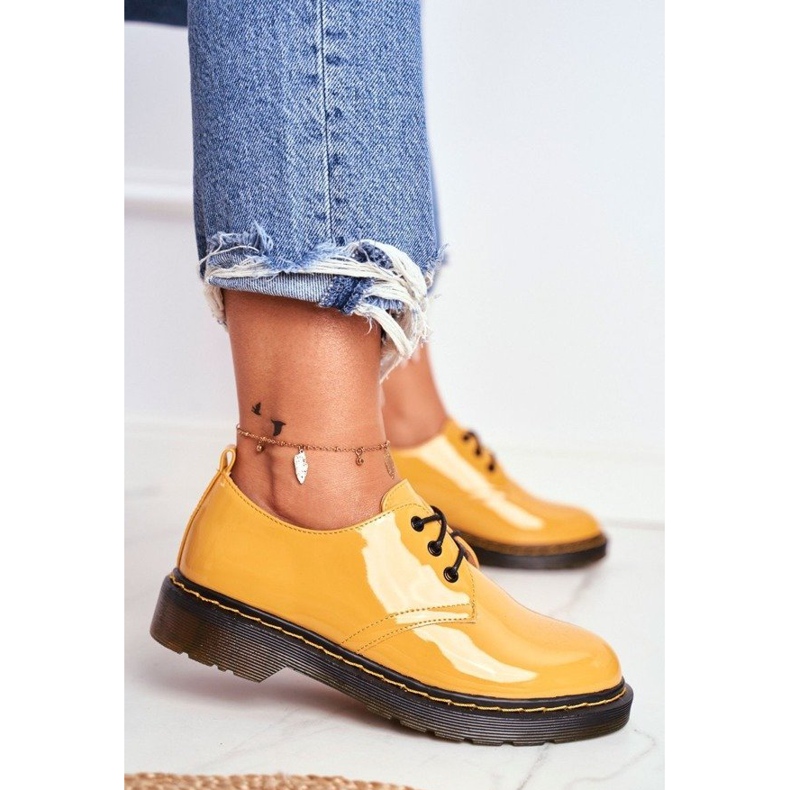 SEA Žute lakirane ženske cipele NC991 žuta boja