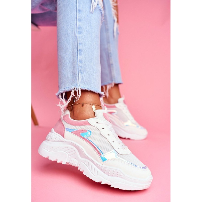 BUGO 878 ružičasto -bijelih ženskih sportskih cipela bijela ružičasta raznobojna