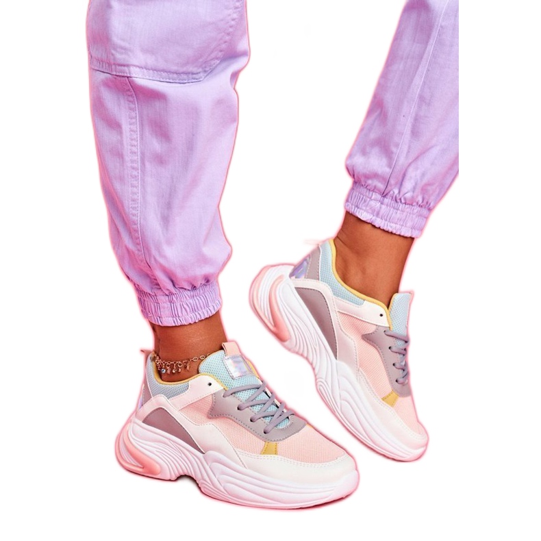 SEA Bijele šarene sportske cipele za žene BL205 bijela smeđa raznobojna