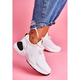 BUGO Bijele ženske sportske cipele tenisice B0-547 bijela crna