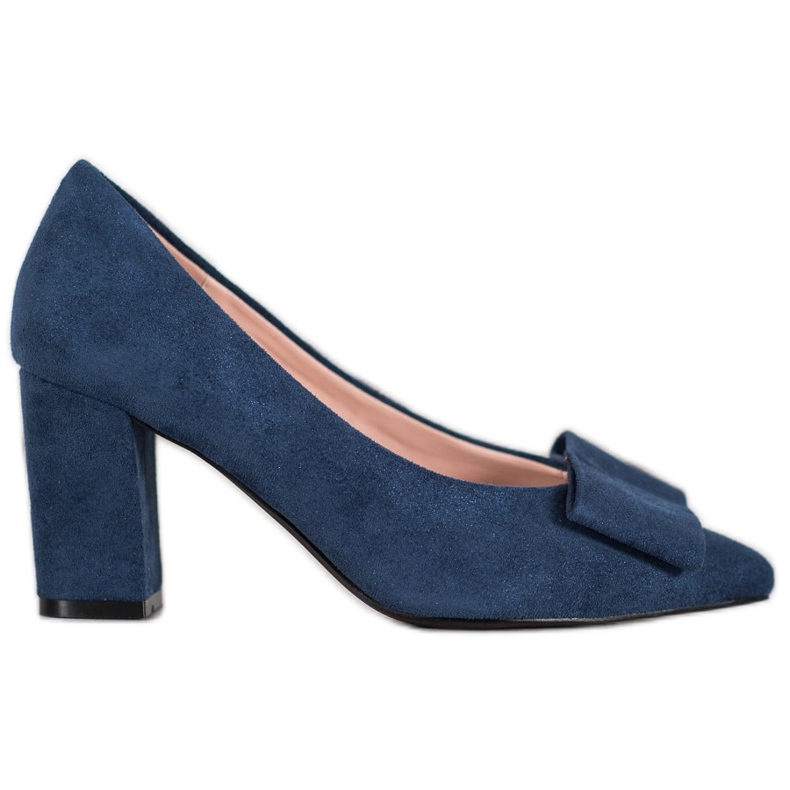 W. Potocki Glitter pumpe s lukom plava