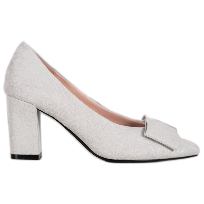 W. Potocki Glitter pumpe s lukom siva