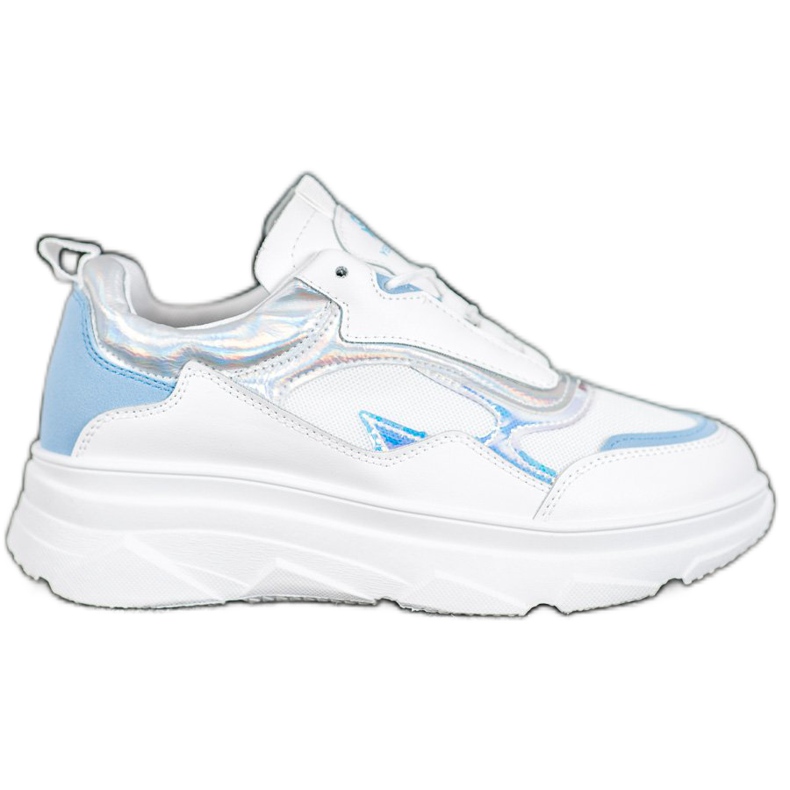 SHELOVET Modne bijele tenisice bijela plava