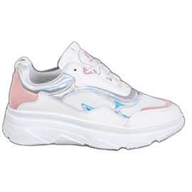 SHELOVET Modne bijele tenisice bijela višebojan