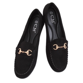 Crne mokasine od antilopa 77-192 Crne crna